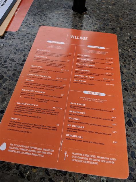 The Village Restaurant .